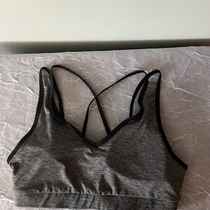 Avia Gray Sports Bra with Black Trim size Large